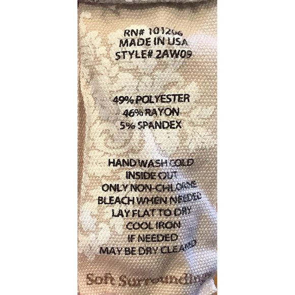 Soft Surroundings Joleigh Gray Floral Long Sleeve Cowl Neck Sweater Comfy Size L - Picture 6 of 9